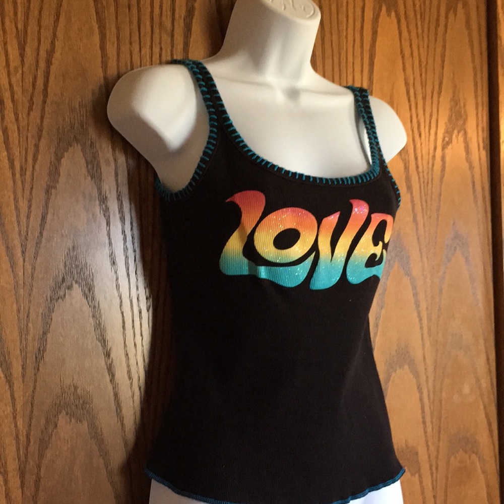 Groovy Knit 1970s LOVE Tank - Picture 4 of 5